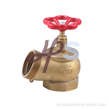 Hidrante interno de latón o bronce Tipo de ángulo de la válvula de aterrizaje de incendio